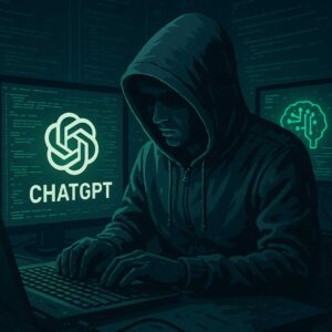 20250921 1848 AI Hacker Scene simple compose 01k5pjqa4xekht5na6ez31303v compressed