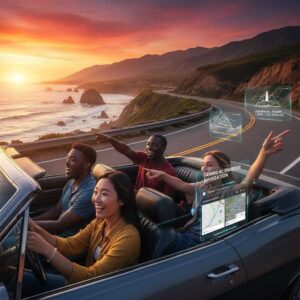 gemini ai coastal highway sunset navigation f7ef56b6
